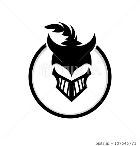 Spartan Logo Design, Vector VIking Guardian Fighter, Simple Greek Warrior Helmet 107545773