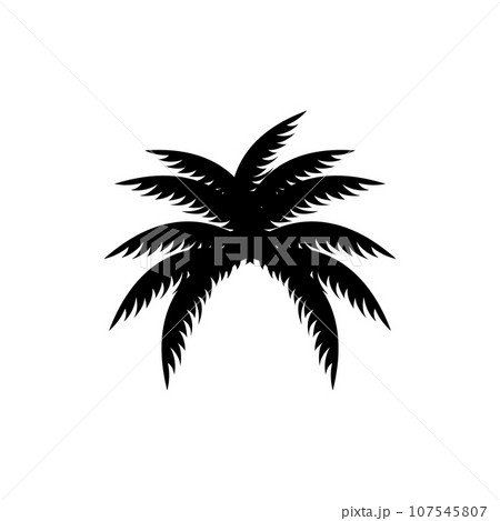 Coconut Tree Logo Design, Beach Plant Vector, Palm Tree Summer, Illustration Template 107545807