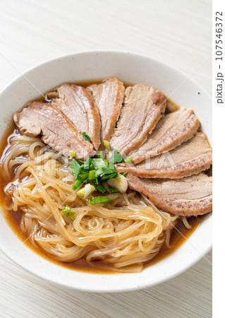 duck noodles with stewed duck soup duck noodles with stewed duck soup 107546372