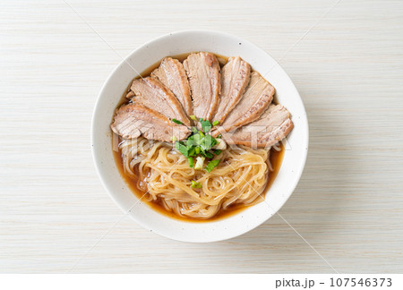 duck noodles with stewed duck soup duck noodles with stewed duck soup 107546373