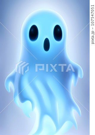 3D ghost cartoon character design illustration 3D ghost cartoon character design illustration 107547051