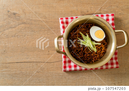 Korean Instant Noodle with Black Bean Sauce (Jajangmyeon or JJajangmyeon) Korean Instant Noodle with Black Bean Sauce (Jajangmyeon or JJajangmyeon) 107547203