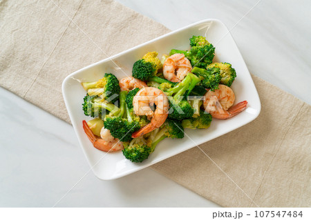 stir-fried broccoli with shrimps stir-fried broccoli with shrimps 107547484
