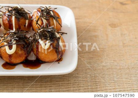Takoyaki ball dumplings or Octopus balls 107547590