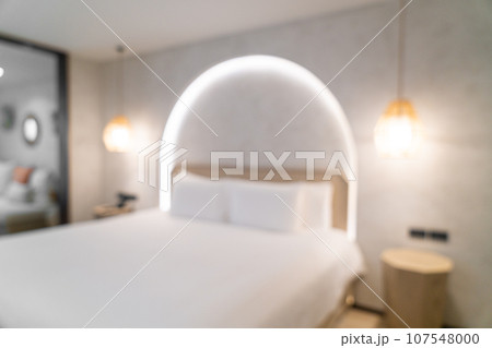 abstract blur modern bedroom interior for background 107548000