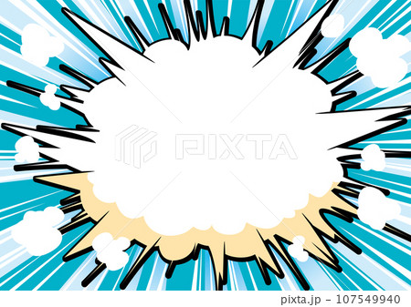 漫画 コミック 集中線 放射線 背景イラスト 漫画 コミック 集中線 放射線 背景イラスト 107549940