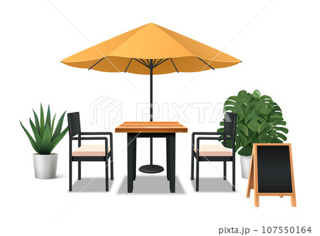 Outdoor Cafe Realistic 107550164