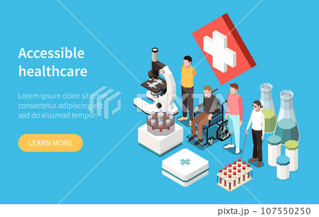 Accessibility Isometric Concept 107550250