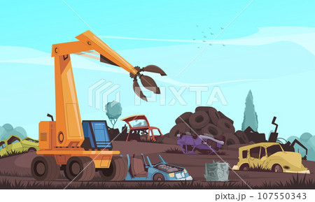 Car Dump Cartoon Car Dump Cartoon 107550343