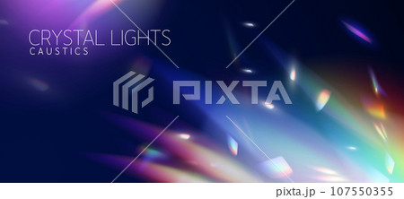 Crystal Lights Realistic Composition 107550355
