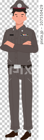 Confident Thai Law Enforcement Officer. Police offcer. 107550429