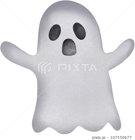 Cute little ghost on Halloween 107550677