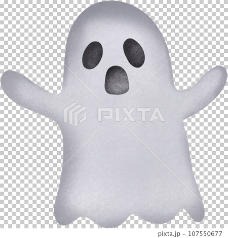 Cute little ghost on Halloween 107550677