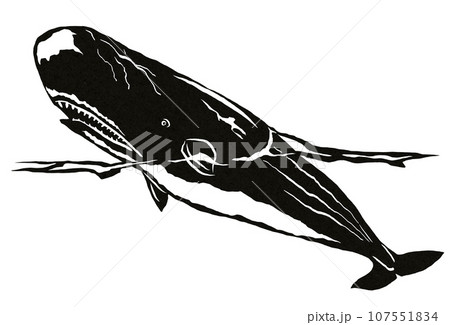 浮上する潜水艦みたいなクジライラスト 浮上する潜水艦みたいなクジライラスト 107551834
