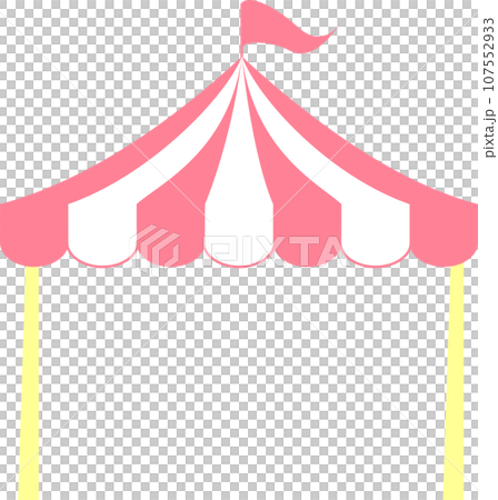 ピンクのマルシェ用のテント ピンクのマルシェ用のテント 107552933