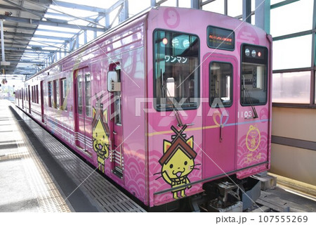 一畑電車1000系ご縁電車しまねっこ号Ⅱ/島根県出雲市 一畑電車1000系ご縁電車しまねっこ号Ⅱ/島根県出雲市 107555269