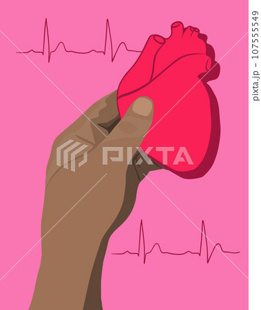 Vector isolated illustration of heart transplant. Heart transplantation. Organ donation. Pacemaker. Heart replacement. Artificial heart. Vector isolated illustration of heart transplant. Heart transplantation. Organ donation. Pacemaker. Heart replacement. Artificial heart. 107555549