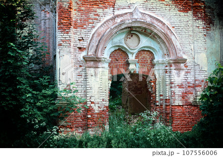 The destroyed church of the Smolensk Icon of the Mother of God in Rzhev. Tver region. 107556006