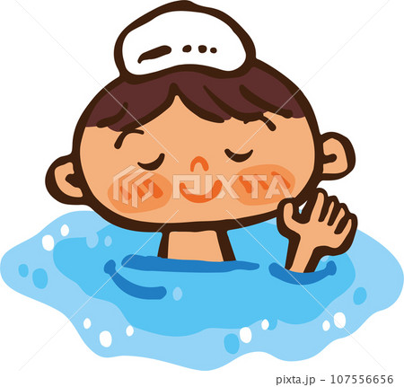 水風呂に入る男の子 107556656