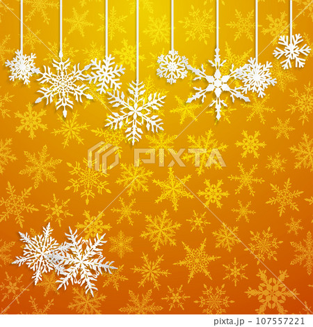 Background with hanging snowflakes Background with hanging snowflakes 107557221