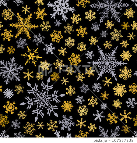 Seamless pattern of snowflakes 107557238