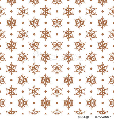 Seamless pattern of snowflakes 107558007