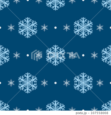 Seamless pattern of snowflakes 107558008