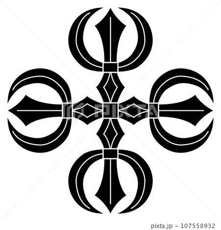 家紋です。十字三鈷杵といいます。 107558932