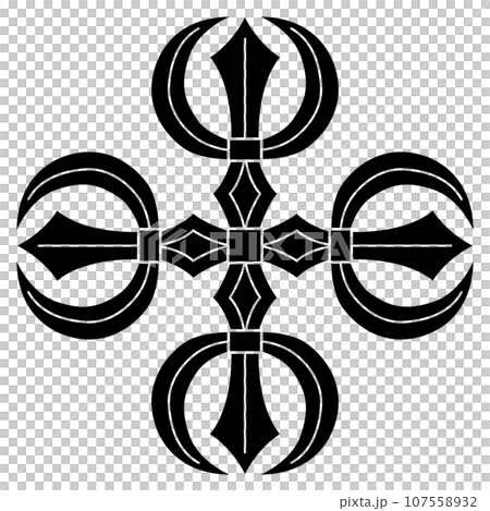 家紋です。十字三鈷杵といいます。 107558932