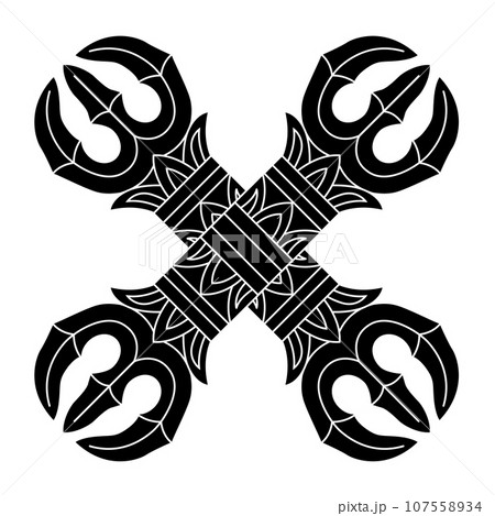 家紋です。違い三鈷杵といいます。 107558934