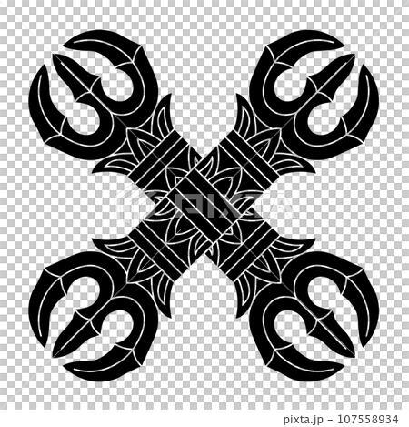 家紋です。違い三鈷杵といいます。 107558934