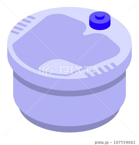 Plastic box foot bath icon. Isometric of plastic box foot bath vector icon for web design isolated on white background 107559081