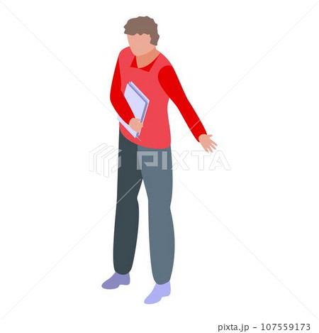 Student boy icon. Isometric of student boy vector icon for web design isolated on white background Student boy icon. Isometric of student boy vector icon for web design isolated on white background 107559173