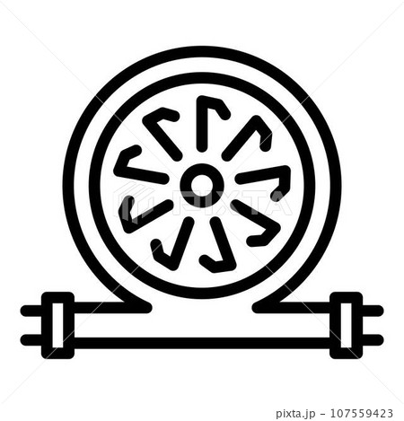 Flow water pump icon. Outline flow water pump vector icon for web design isolated on white background 107559423