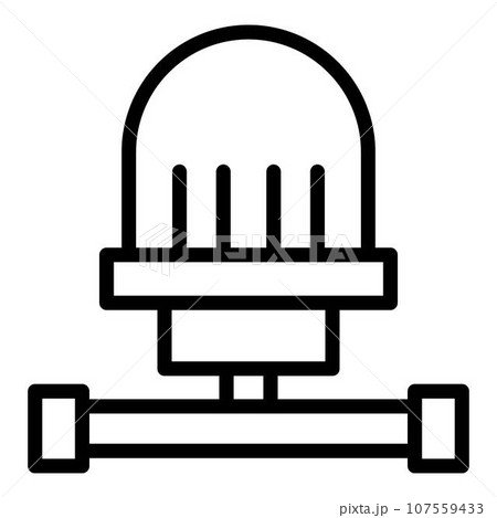 Water electric pump icon. Outline water electric pump vector icon for web design isolated on white background 107559433