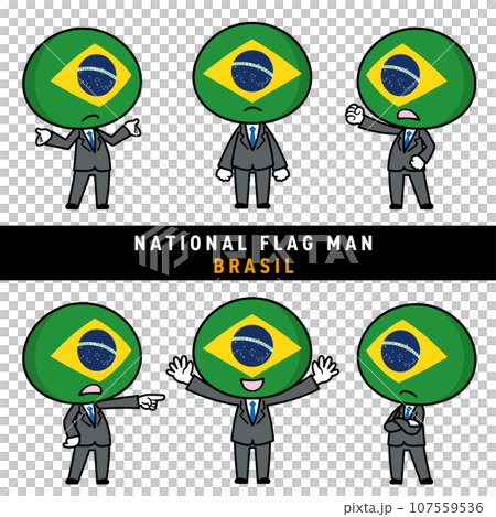 代表巴西國旗的字符集 代表巴西國旗的字符集 107559536