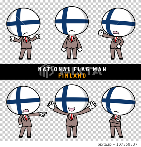 A character set that personifies the Finnish flag. 107559537