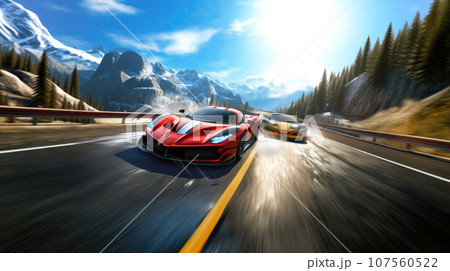 Precision driving in a race. Precision driving in a race. 107560522