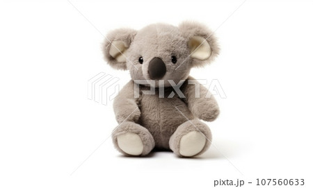 koala Soft toy on a white background, cut koala Soft toy on a white background, cut 107560633