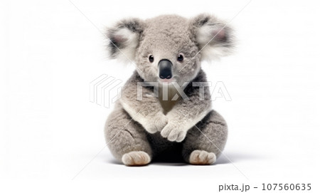 koala Soft toy on a white background, cut Quality koala Soft toy on a white background, cut Quality 107560635