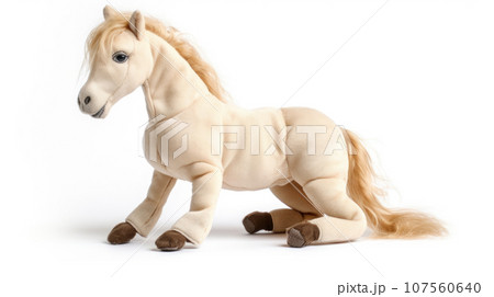 horse Soft toy on a white background, cutのイラスト素材 [107560640] - PIXTA
