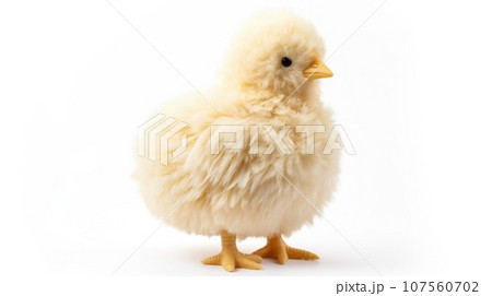 chicken toy on white background stand 107560702