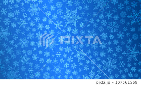 Christmas background of snowflakes 107561569