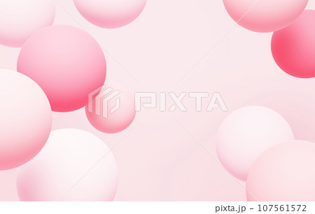 3D背景素材_カラーボール_ピンク 3D背景素材_カラーボール_ピンク 107561572