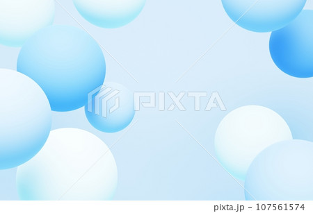 3D背景素材_カラーボール_青 107561574