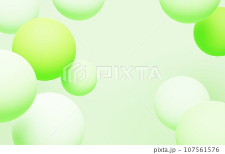 3D背景素材_カラーボール_緑 3D背景素材_カラーボール_緑 107561576