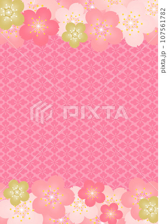 和柄の背景 花菱 和柄の背景 花菱 107561782