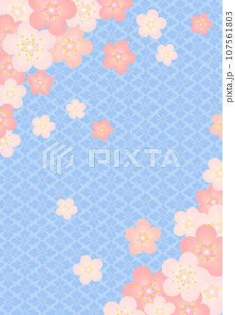 和柄の背景 花菱 和柄の背景 花菱 107561803