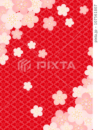 和柄の背景   花菱 107561807