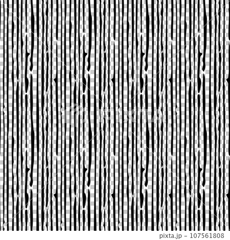 手書き風のストライプ素材_シームレスパターン 107561808